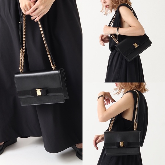 SALVATORE FERRAGAMO - VERA BOW CROSS-BODY BAG - Picture 16 of 16